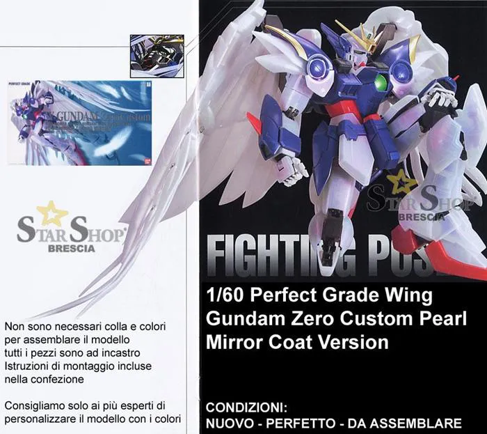 GUNDAM - 1/60 Wing Gundam Zero Custom Pearl Mirror Coat Ver. Perfect Grade Model Kit PG