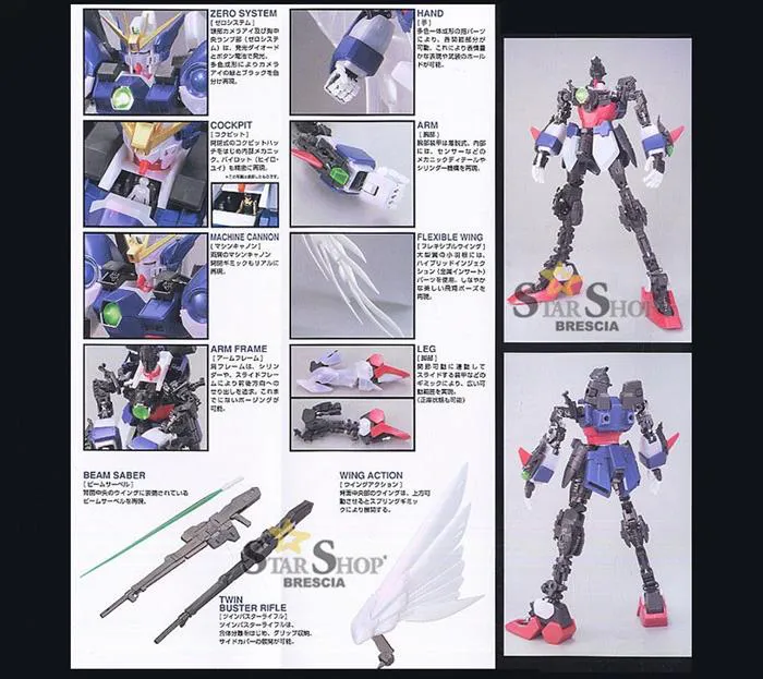 GUNDAM - 1/60 Wing Gundam Zero Custom Pearl Mirror Coat Ver. Perfect Grade Model Kit PG