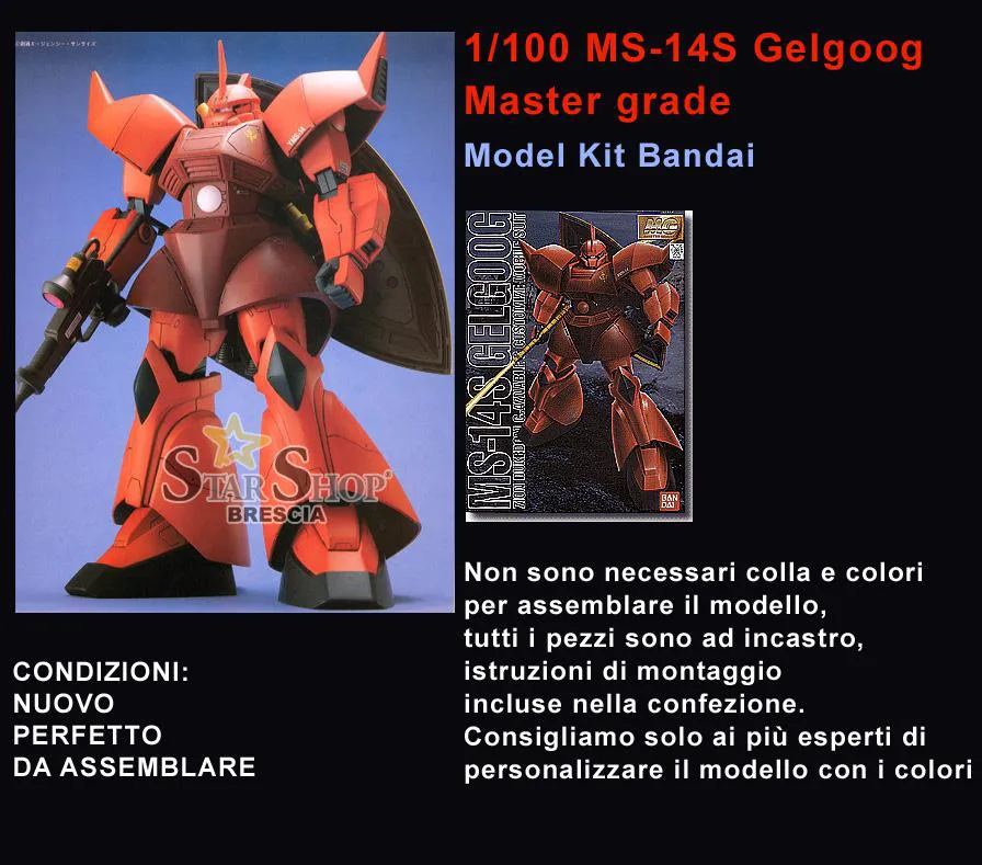 GUNDAM - 1/100 MS-14S Gelgoog Char Master Grade Model Kit MG