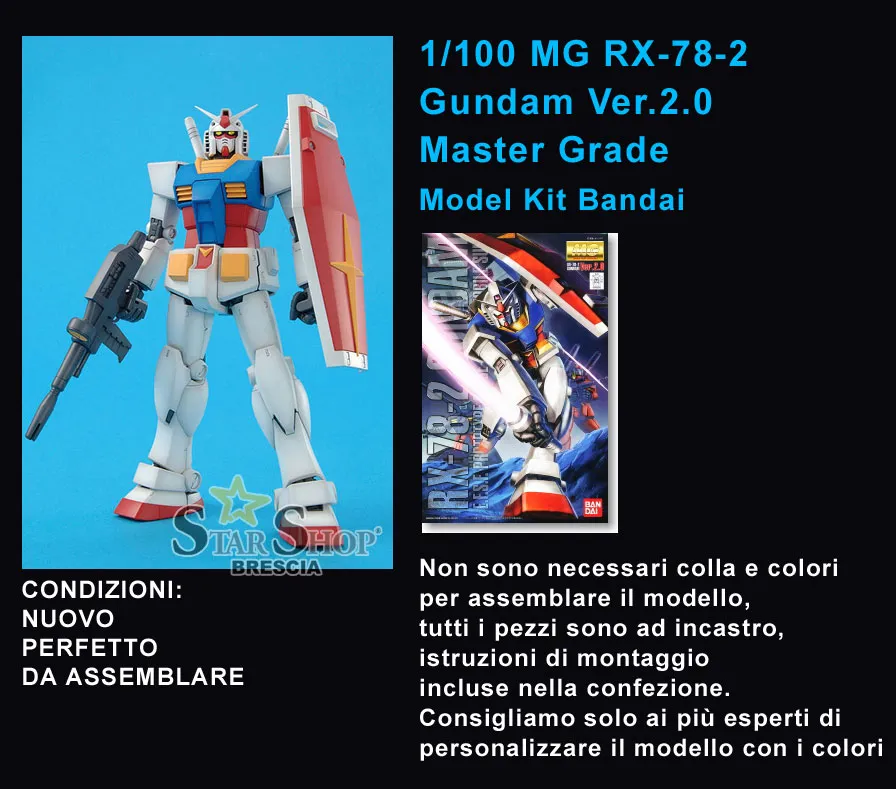GUNDAM - 1/100 RX-78-2 Ver. 2.0 Master Grade Model Kit MG