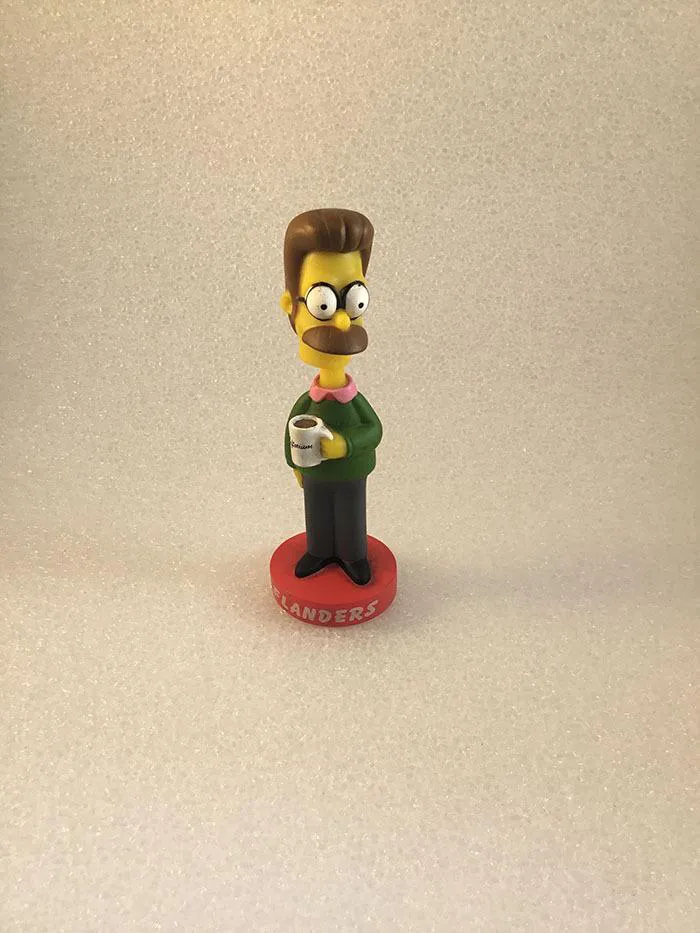 THE SIMPSONS - Ned Flanders Bobble Head Figure - No Box