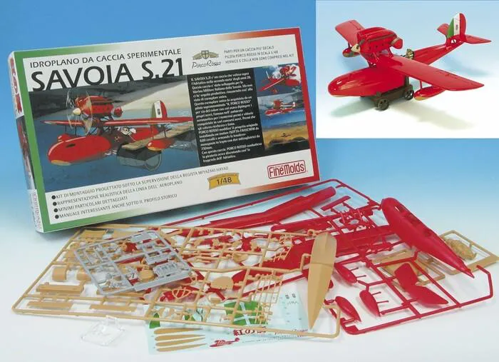 PORCO ROSSO - 1/48 Savoia S.21 Seaplane Model Kit