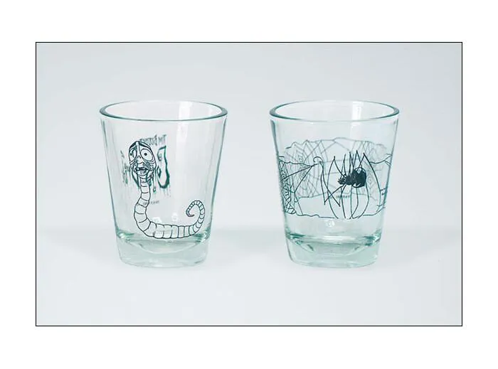 CORPSE BRIDE - Maggot & Black Widow Shot Glass Set 2-Pack