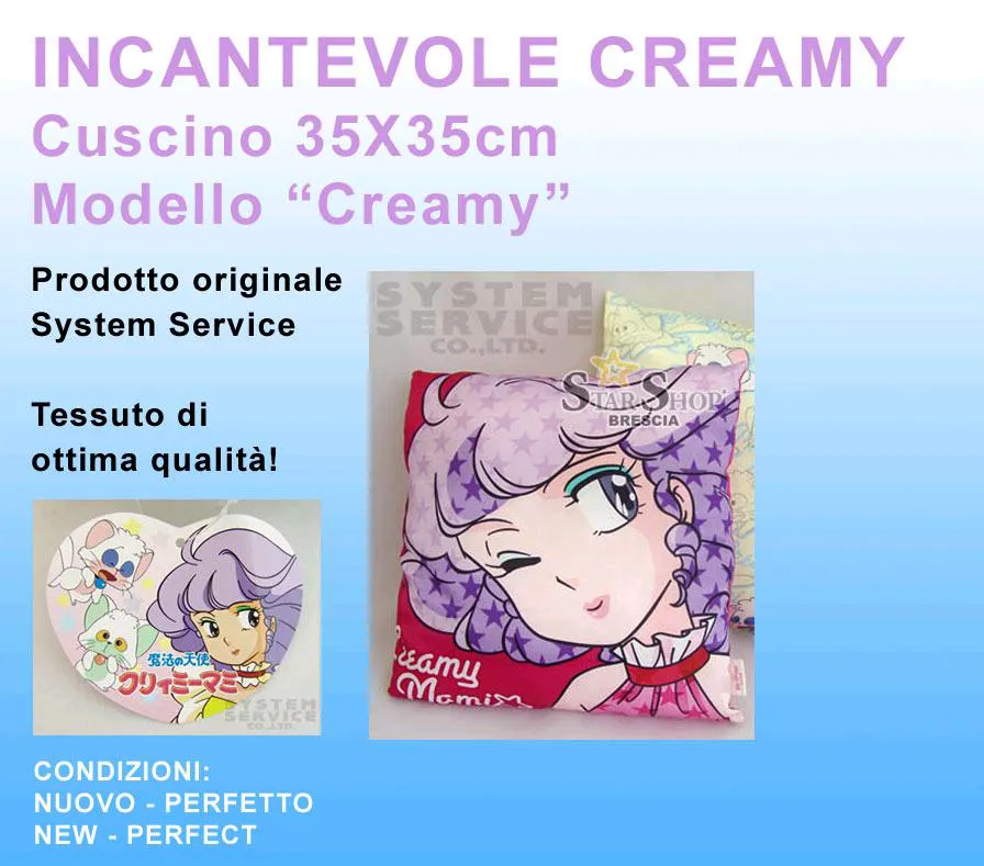 INCANTEVOLE CREAMY - Cuscino Mod. "Creamy" 35x35cm Pillow - Maho Tenshi Kurimi Mami