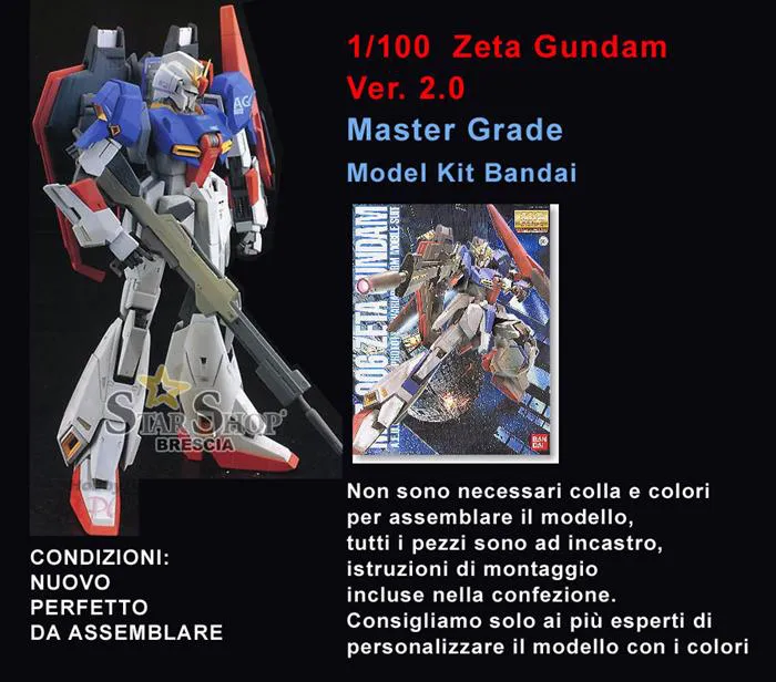 GUNDAM - 1/100 Zeta Ver. 2.0 Z Master Grade Model Kit MG