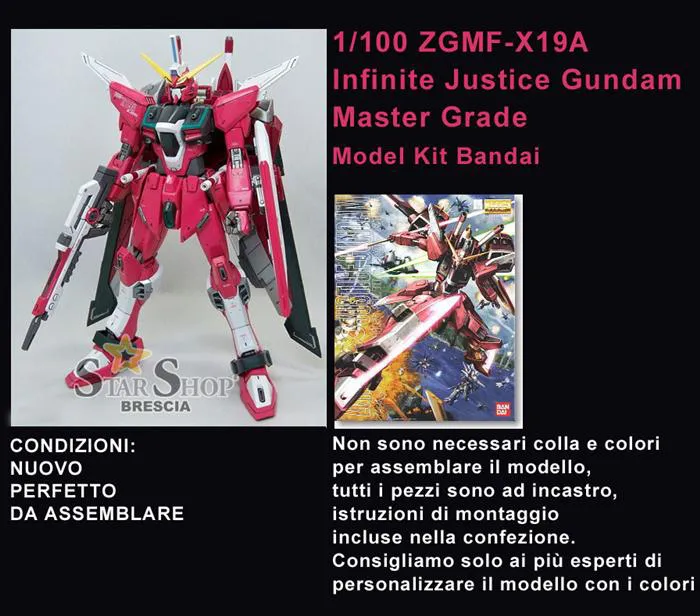 GUNDAM - 1/100 Infinite Justice Master Grade Model Kit MG