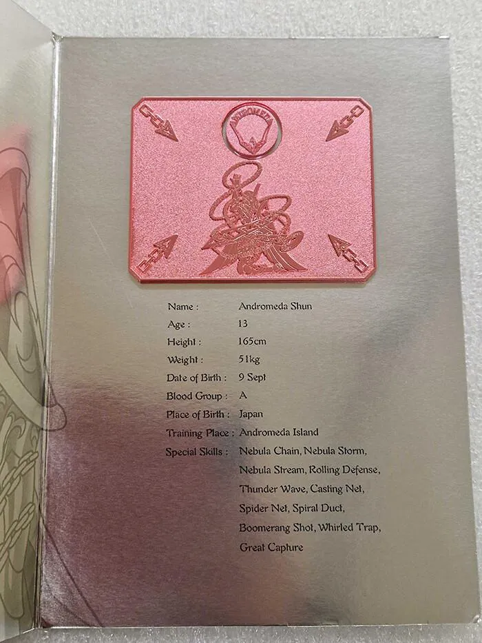 SAINT SEIYA - Myth Cloth Metal Plate Andromeda Shun God Cloth