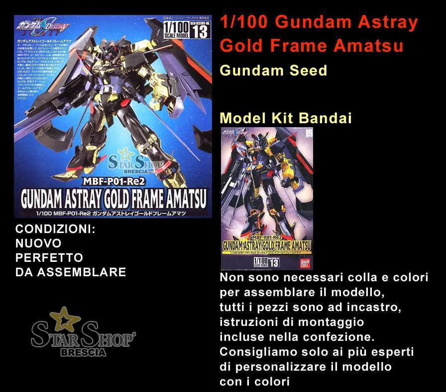GUNDAM - 1/100 Astray Gold Frame Amatsu High Grade Model Kit HG