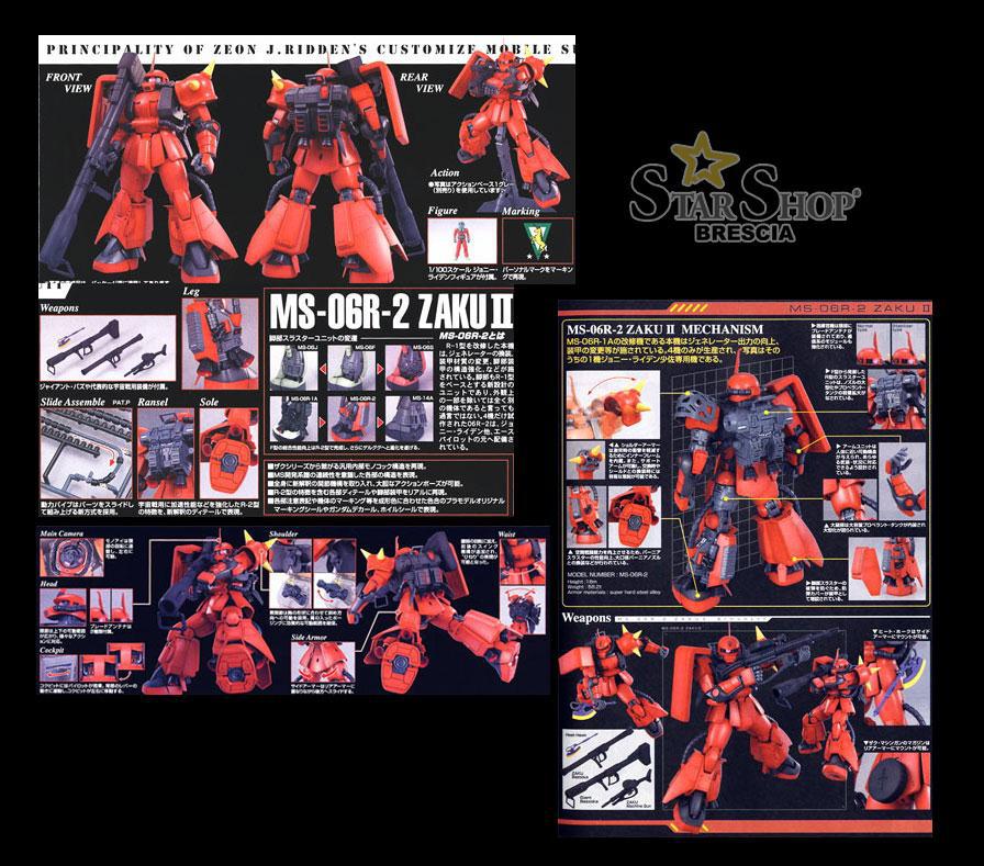GUNDAM - 1/100 MS-06R-2 Zaku II Johnny Ridden Custom Ver. 2.0 Master Grade Model Kit MG