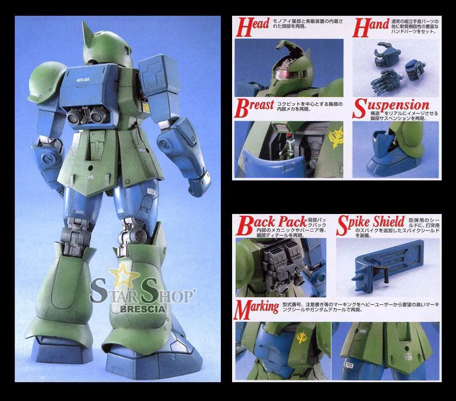 GUNDAM - 1/100 MS-05 Zaku I Normal Master Grade Model Kit MG