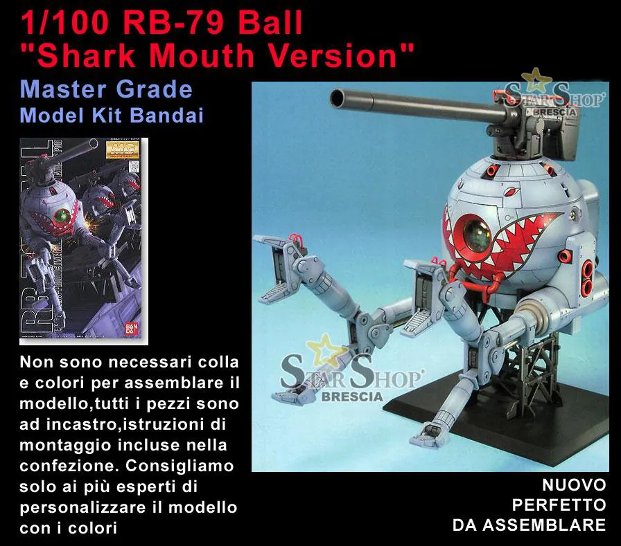 GUNDAM - 1/100 RB-79 Ball "Shark Mouth Version" Master Grade Model Kit MG