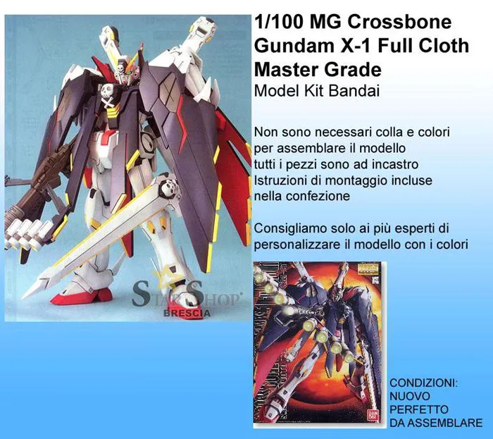 GUNDAM - 1/100 Crossbone X-1 Full Cloth Master Grade Model Kit MG