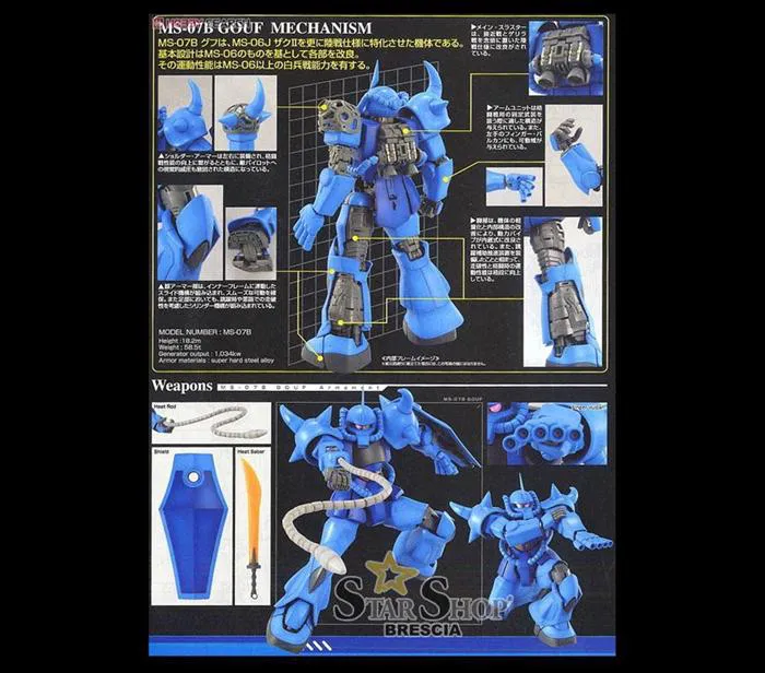 GUNDAM - 1/100 MS-07B Gouf Ver 2.0 Master Grade Model Kit MG