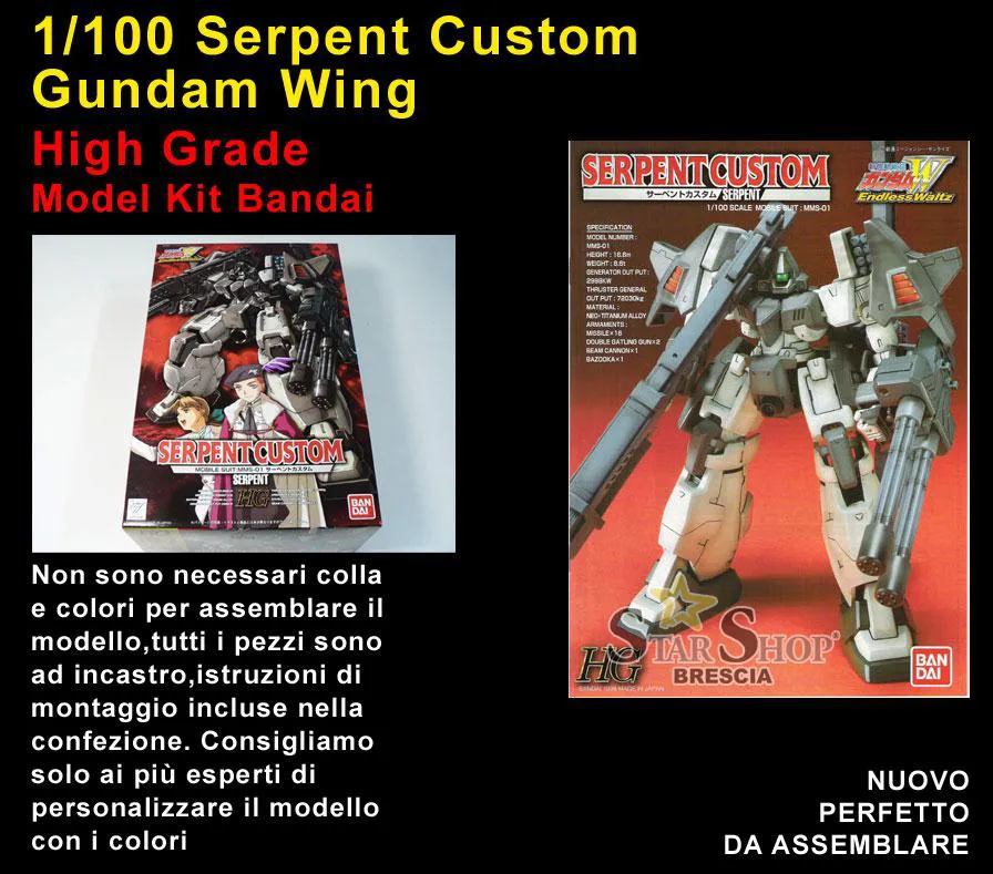 GUNDAM - 1/100 Gundam Serpent Custom High Grade Model Kit HG