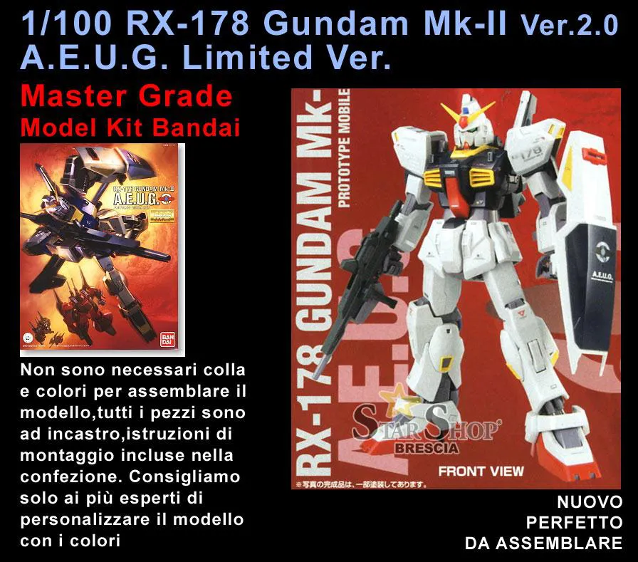 GUNDAM - 1/100 RX-178 Mk-II Ver. 2 "AEUG" Master Grade Model Kit MG