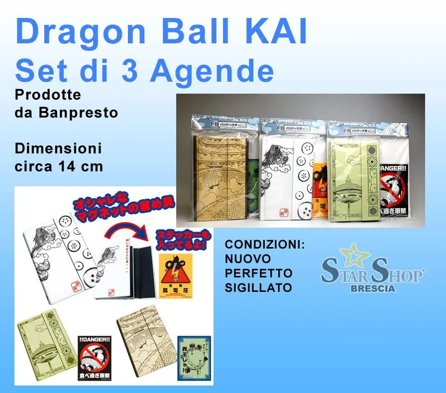 DRAGON BALL Z KAI - Set di 3 Agende Notebook