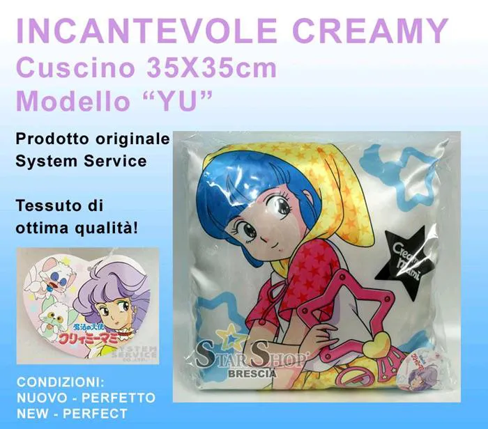 INCANTEVOLE CREAMY - Cuscino Mod. "Yu" 35x35cm Pillow - Maho Tenshi Kurimi Mami