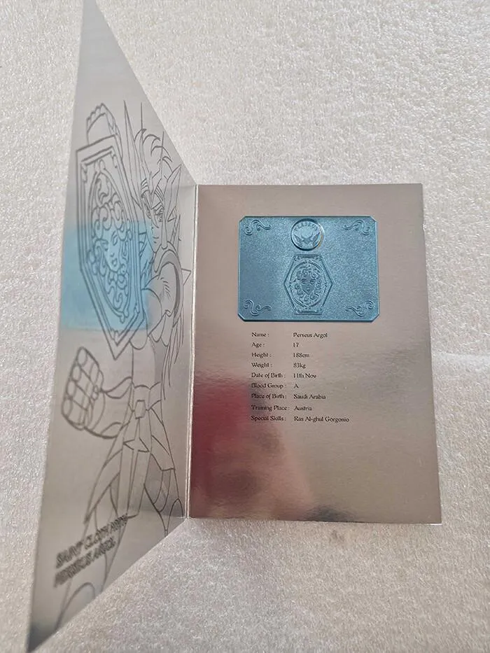 SAINT SEIYA - Myth Cloth Metal Plate Perseus Argol / Perseo Medusa