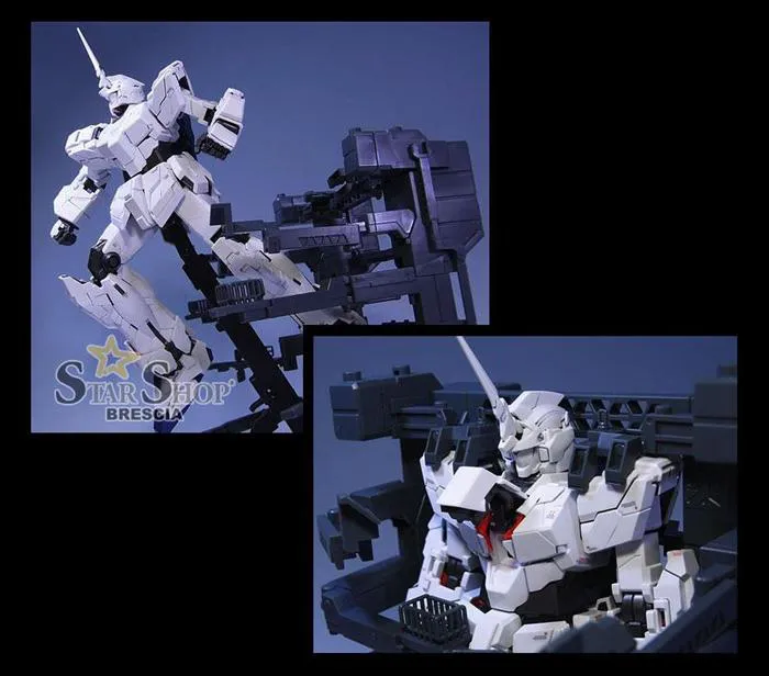 GUNDAM - 1/100 Unicorn Movie Ver. HD Color + MS Cage Master Grade Model Kit MG