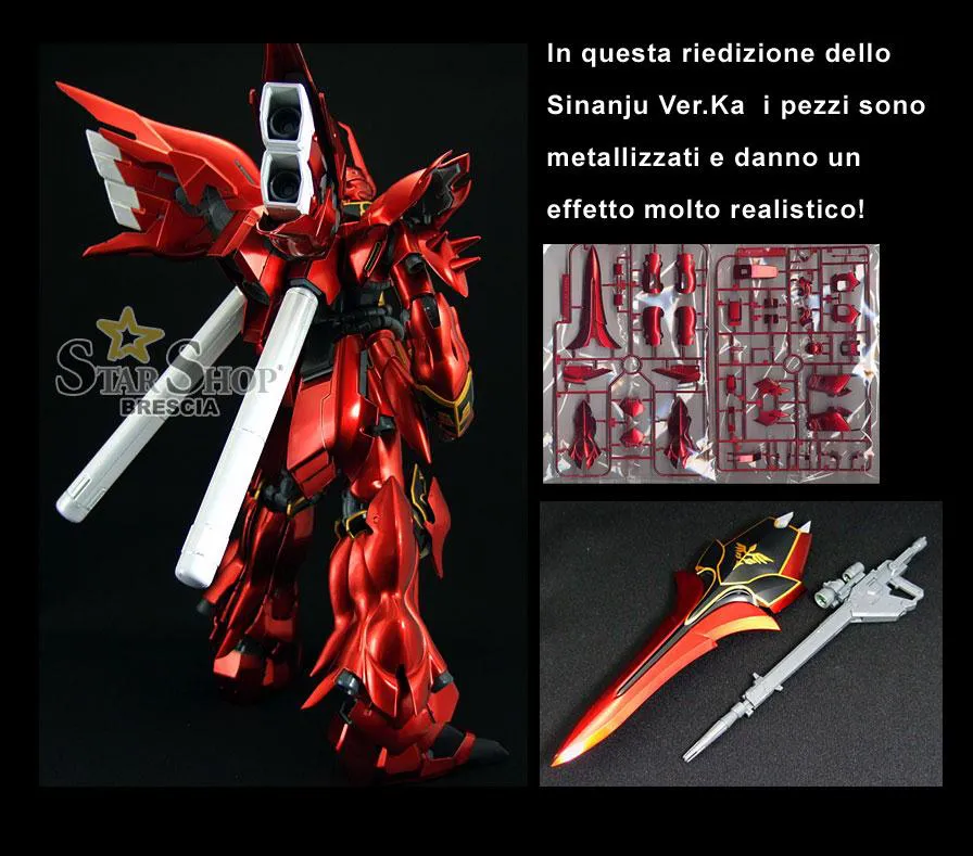 GUNDAM - 1/100 Sinanju Ver. Ka Metallic Coating Master Grade Model Kit MG