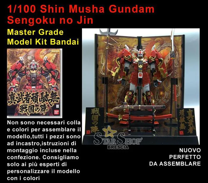 GUNDAM - 1/100 Shin Musha Sengoku no Jin Master Grade Model Kit MG
