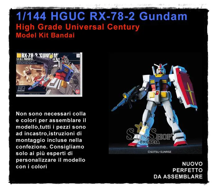 GUNDAM - 1/144 RX-78-2 Model Kit HGUC # 021