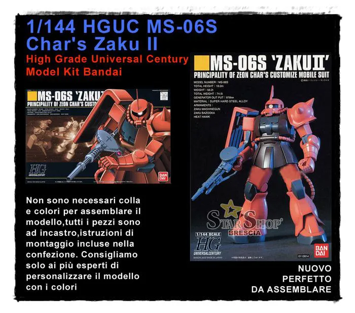 GUNDAM - 1/144 MS-06S Char's Zaku II Model Kit HGUC # 032