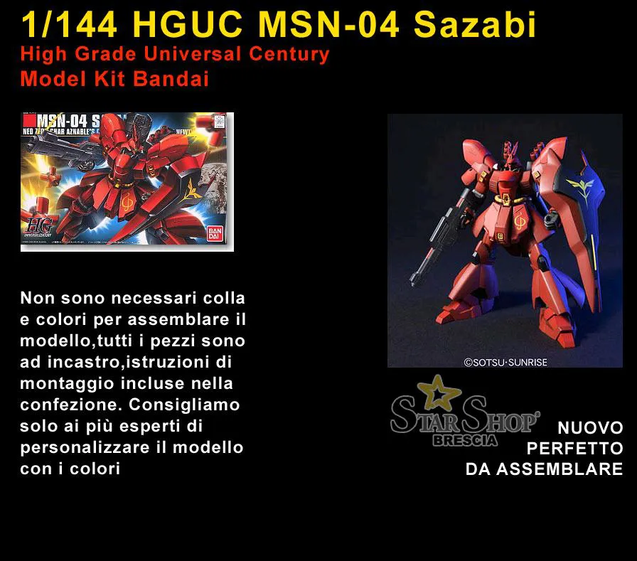GUNDAM - 1/144 MSN-04 Sazabi Model Kit HGUC # 088