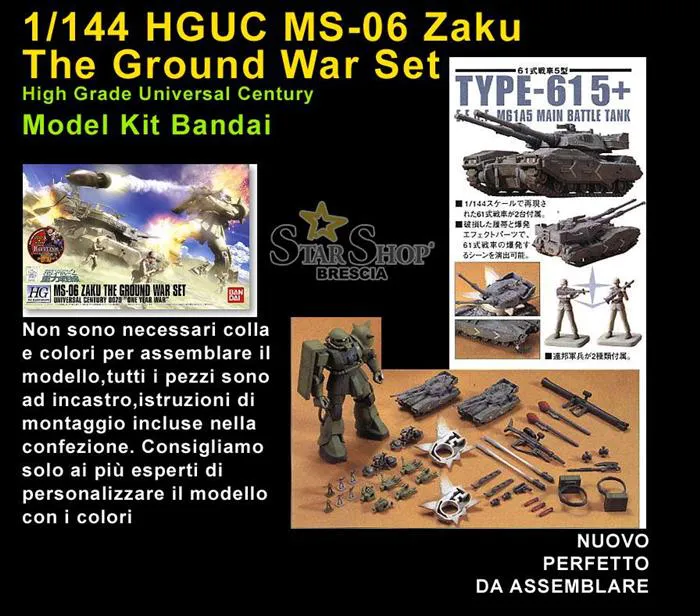 GUNDAM - 1/144 Zaku Ground Battles Set Model Kit HGUC