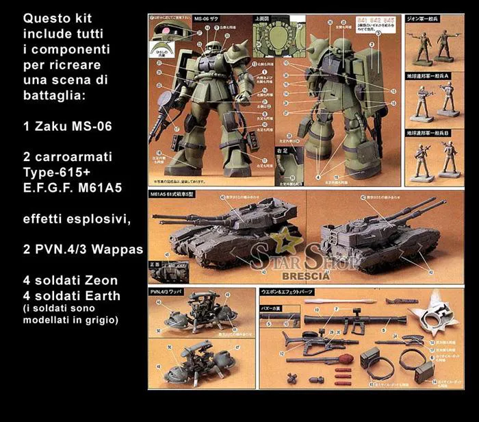 GUNDAM - 1/144 Zaku Ground Battles Set Model Kit HGUC