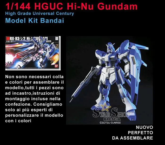 GUNDAM - 1/144 RX-93-v2 Hi-Nu V Model Kit HGUC # 095