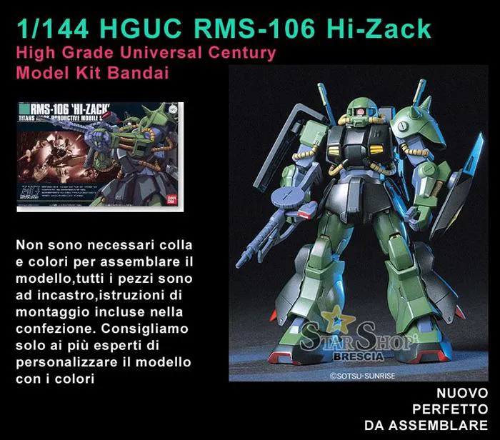 GUNDAM - 1/144 RMS-106 Hi-Zack Model Kit HGUC # 012