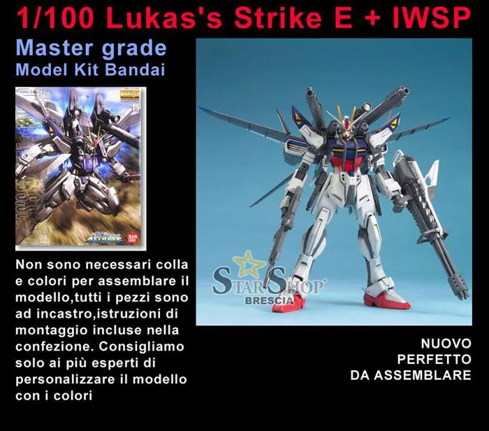 GUNDAM - 1/100 Strike E + IWSP Lukas Use Master Grade Model Kit MG