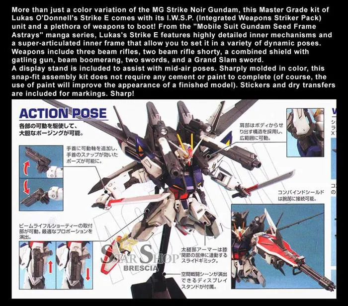 GUNDAM - 1/100 Strike E + IWSP Lukas Use Master Grade Model Kit MG