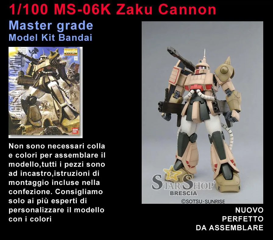 GUNDAM - 1/100 MS-06K Zaku Cannon Master Grade Model Kit MG