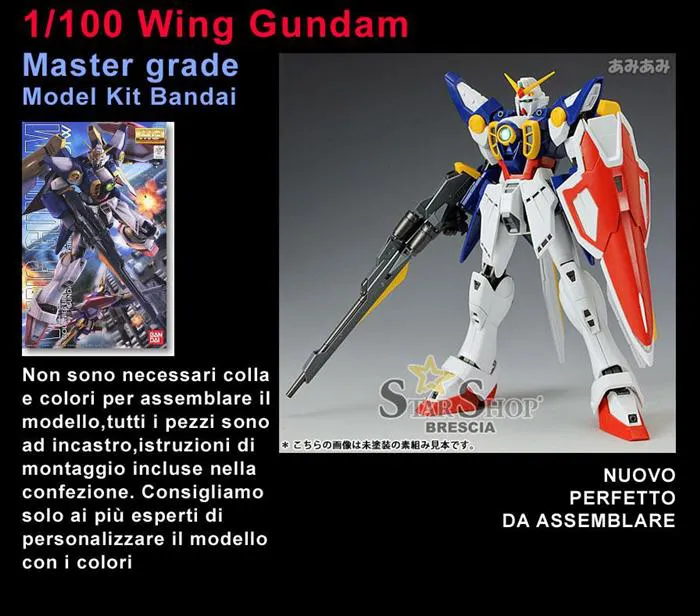 GUNDAM - 1/100 Wing Gundam Master Grade Model Kit MG