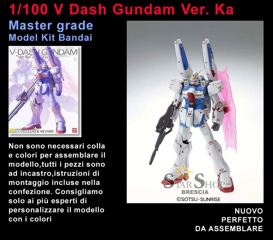 GUNDAM - 1/100 V Dash Gundam Ver. Ka Master Grade Model Kit MG