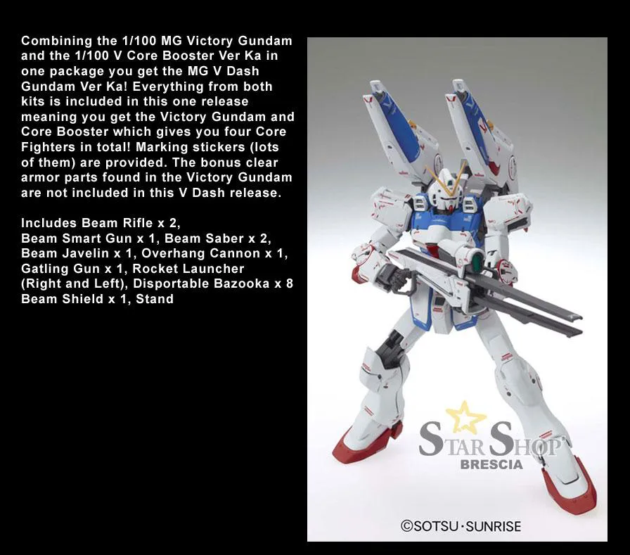 GUNDAM - 1/100 V Dash Gundam Ver. Ka Master Grade Model Kit MG