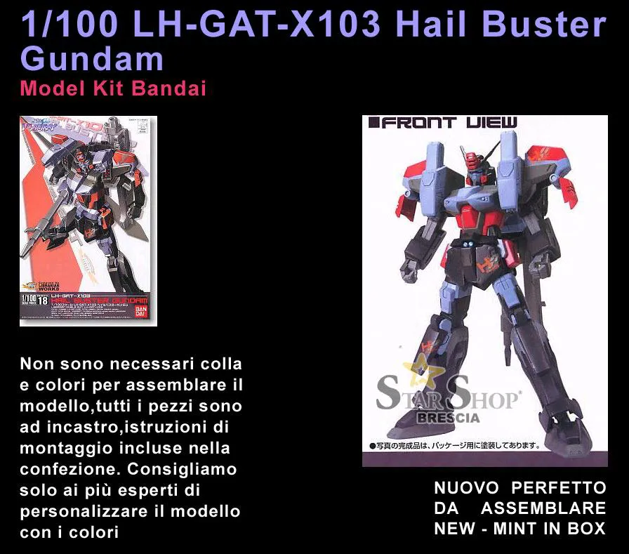GUNDAM - 1/100 LH-GAT-X103 Hail Buster Model Kit