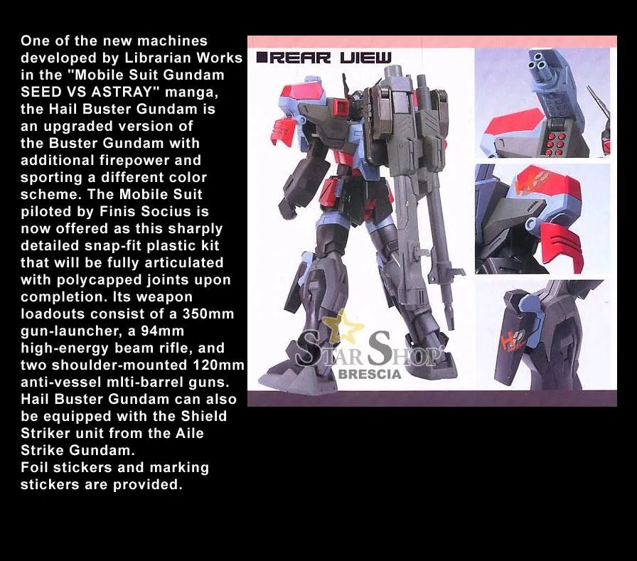 GUNDAM - 1/100 LH-GAT-X103 Hail Buster Model Kit