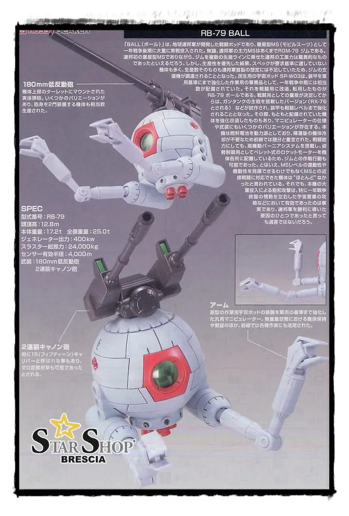 GUNDAM - 1/144 RB-79 Ball Twin Set Model Kit HGUC # 114
