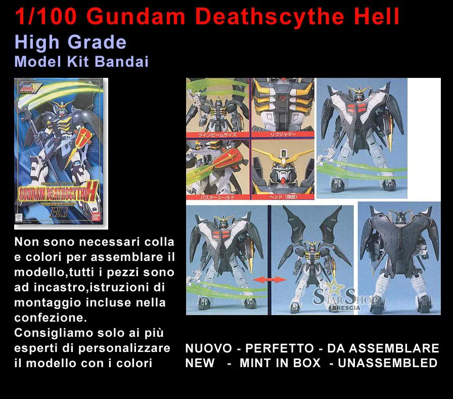 GUNDAM - 1/100 Deathscythe Hell High Grade Model Kit HG