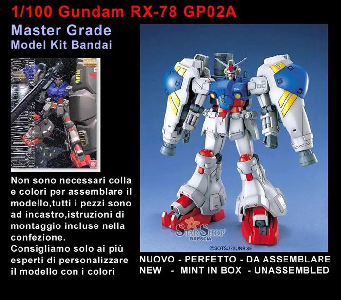 GUNDAM - 1/100 RX-78 GP02A Master Grade Model Kit MG