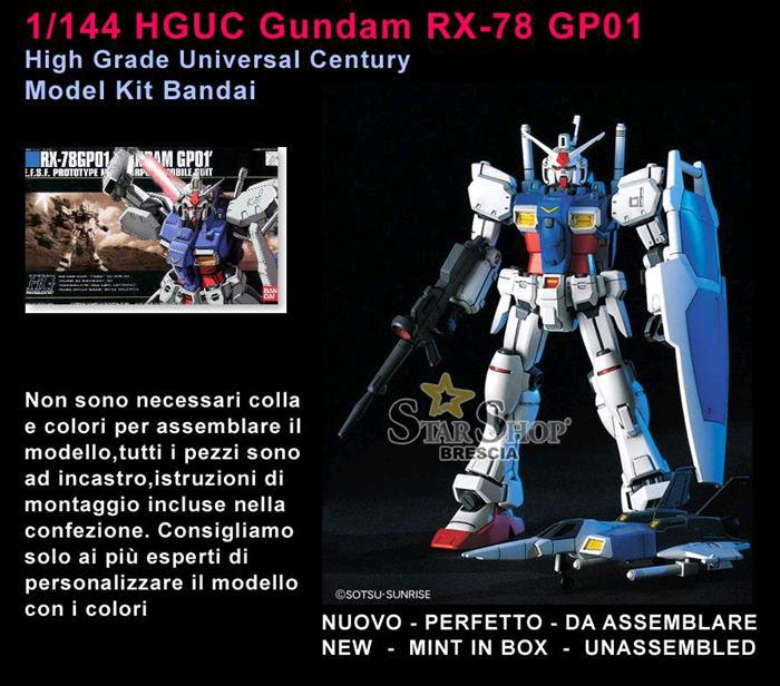 GUNDAM - 1/144 RX-78GP01 Model Kit HGUC # 013