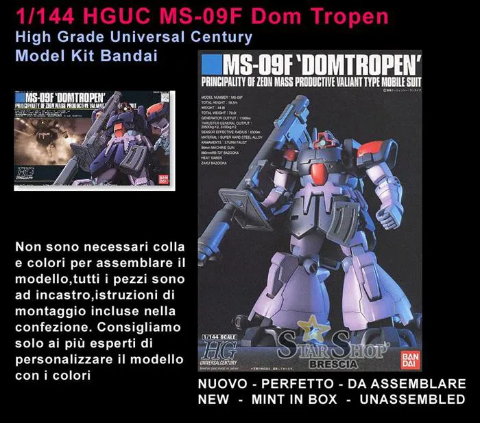 GUNDAM - 1/144 MS-09F Dom Tropen Model Kit HGUC # 017