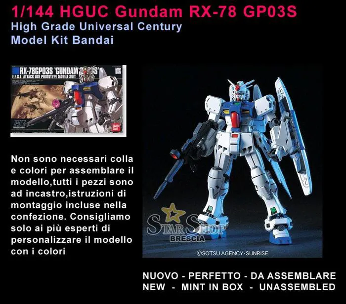 GUNDAM - 1/144 RX-78GP03S Model Kit HGUC # 25
