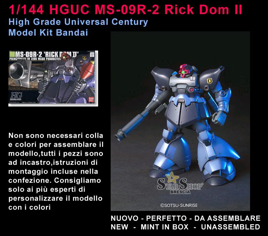 GUNDAM - 1/144 MS-09R-2 Rick Dom II Model Kit HGUC # 043