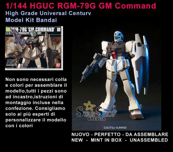 GUNDAM - 1/144 RGM-79G GM Command Model Kit HGUC # 046