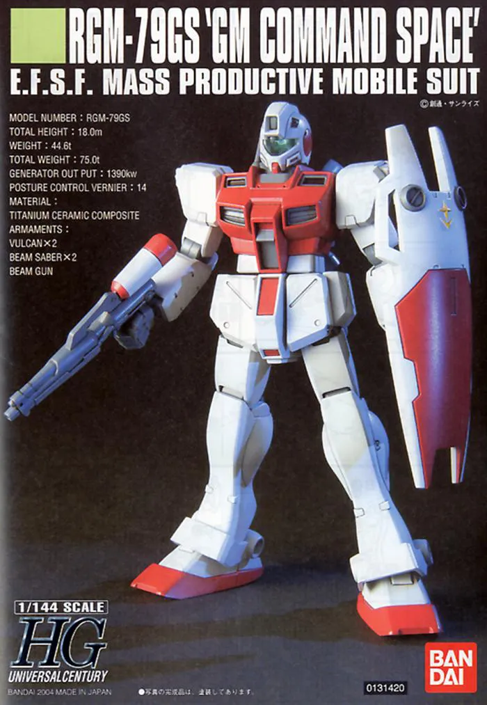 GUNDAM - 1/144 RGM-79GS GM Command Space Type Model Kit HGUC # 051