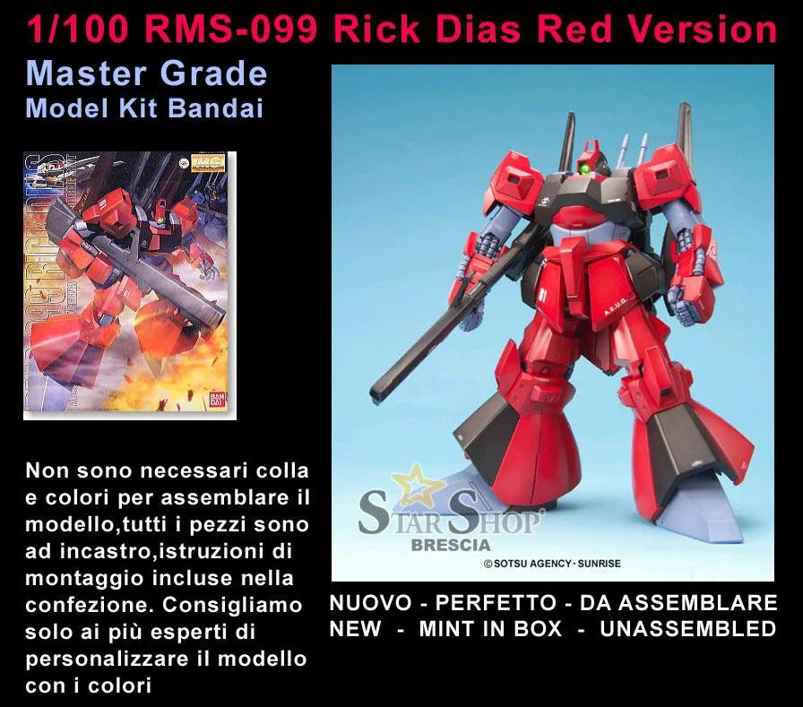 GUNDAM - 1/100 Rick-Dias Red Version Master Grade Model Kit MG